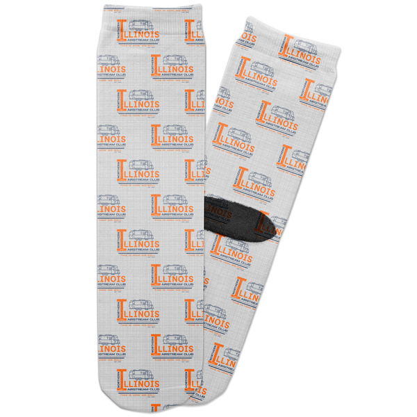 Custom Northern Illinois Airstream Club Logo Adult Crew Socks