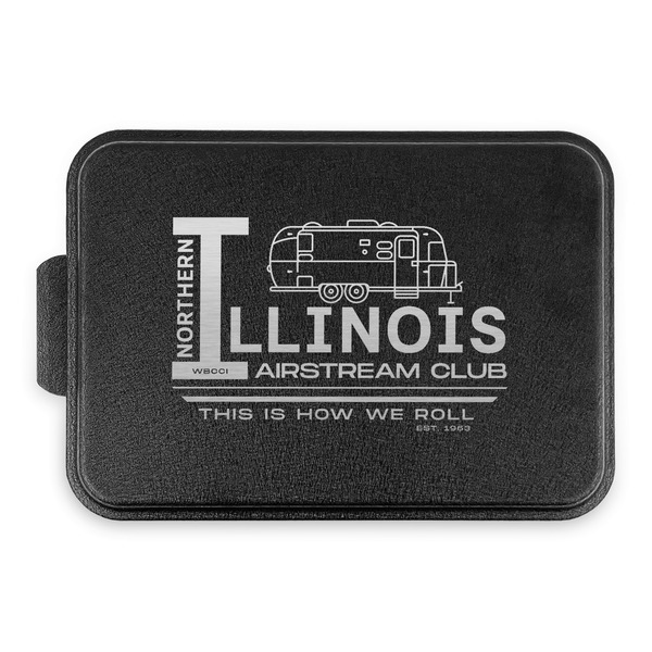 Northern Illinois Airstream Club Logo Aluminum Baking Pan - Black Lid - FRONT