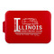 Northern Illinois Airstream Club Logo Aluminum Baking Pan with Red Lid