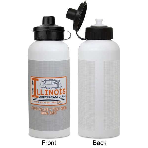 Northern Illinois Airstream Club Logo Aluminum Water Bottle - White APPROVAL