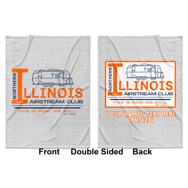 Northern Illinois Airstream Club Logo Baby Blanket (Double Sided - Printed Front and Back)