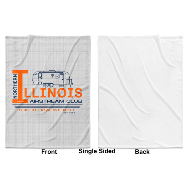 Northern Illinois Airstream Club Logo Baby Blanket (Single Sided - Printed Front, White Back)