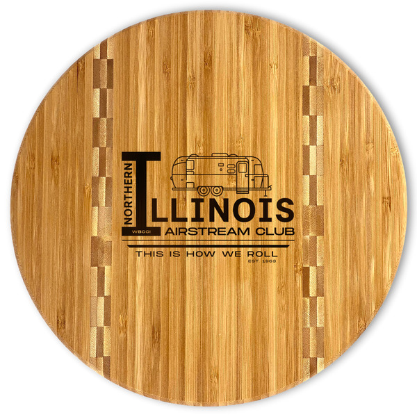 Custom Northern Illinois Airstream Club Logo Bamboo Cutting Board