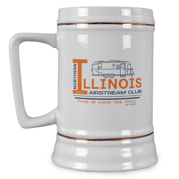 Custom Northern Illinois Airstream Club Logo Beer Stein