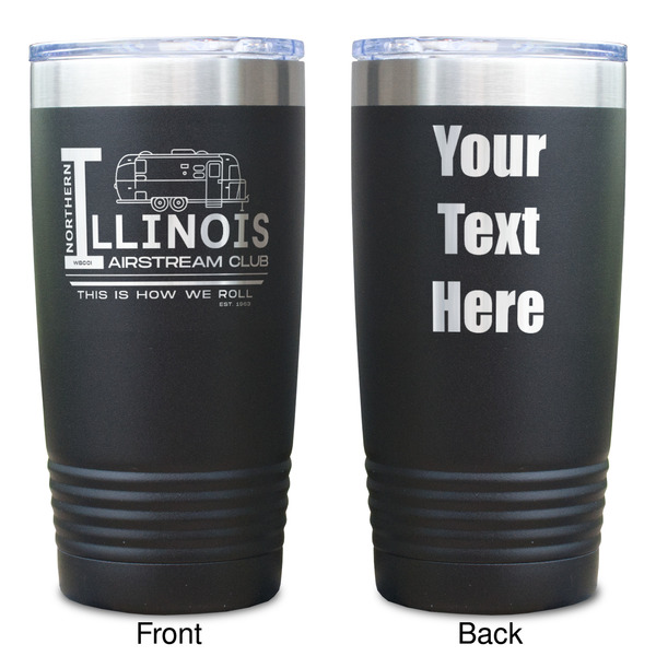 Northern Illinois Airstream Club Logo Black Polar Camel Tumbler - 20oz - Double Sided  - Approval