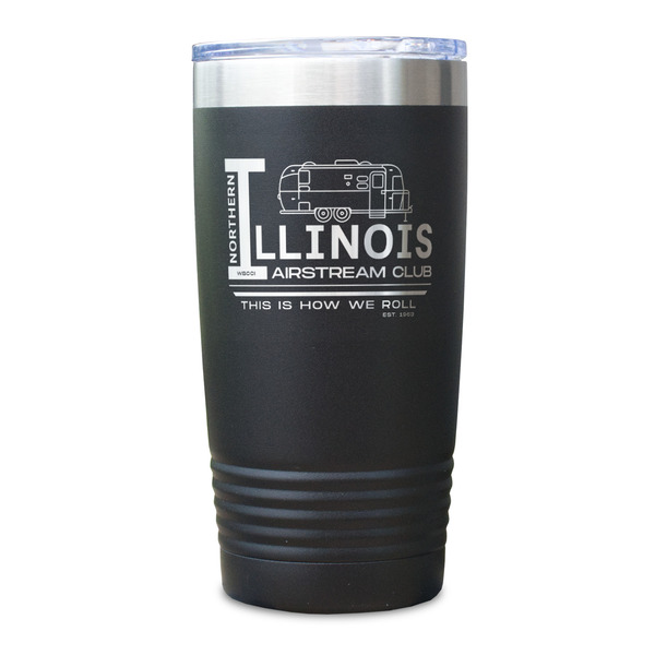 Northern Illinois Airstream Club Logo Black Polar Camel Tumbler - 20oz - Single Sided - Approval