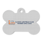 Northern Illinois Airstream Club Logo Bone Shaped Dog ID Tag
