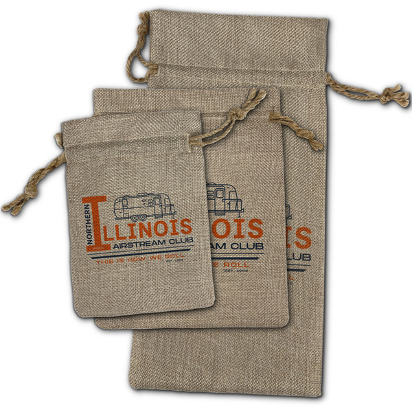 Northern Illinois Airstream Club Logo Burlap Gift Bags - (PARENT MAIN) All Three