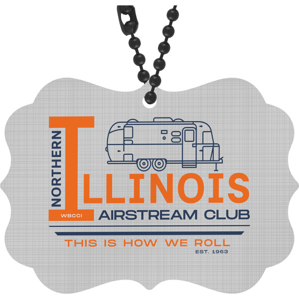 Custom Northern Illinois Airstream Club Logo Rear View Mirror Decor