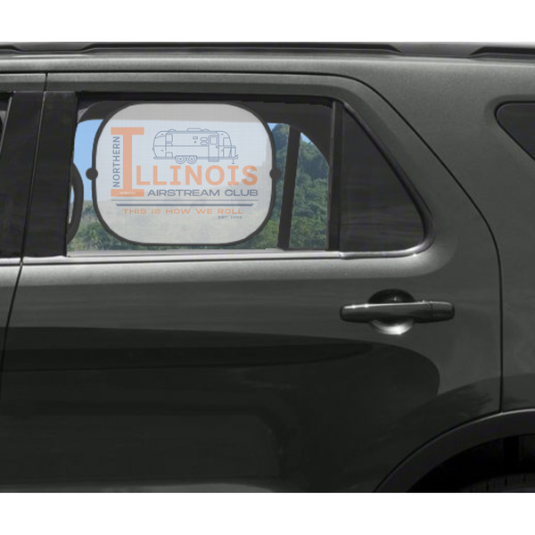 Northern Illinois Airstream Club Logo Car Sun Shade Black - In Car Window