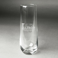Northern Illinois Airstream Club Logo Champagne Flute - Stemless - Laser Engraved
