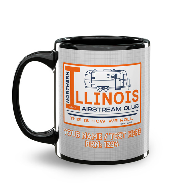 Northern Illinois Airstream Club Logo Coffee Mug - 11 oz - Black