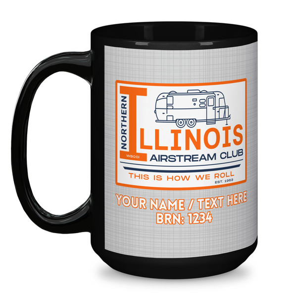 Northern Illinois Airstream Club Logo Coffee Mug - 15 oz - Black