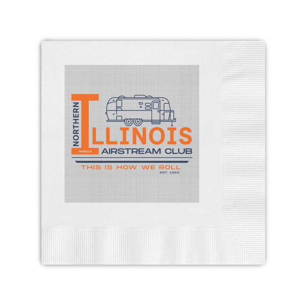 Custom Northern Illinois Airstream Club Logo Coined Cocktail Napkins