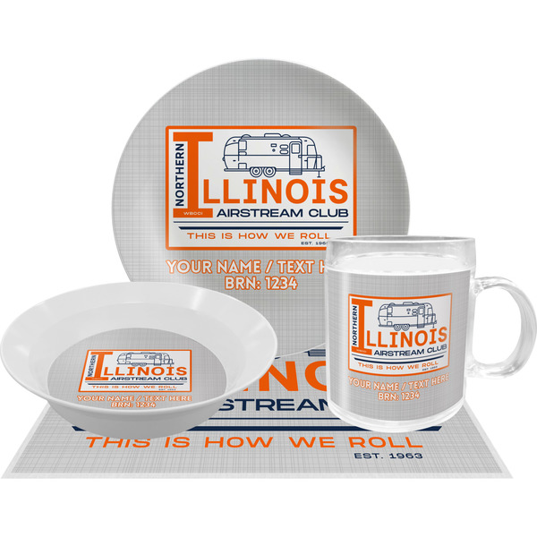 Northern Illinois Airstream Club Logo Dinner Set - 4pc