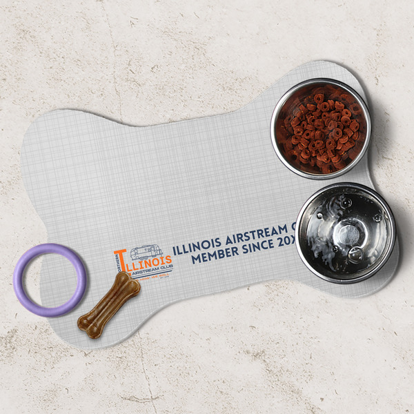 Northern Illinois Airstream Club Logo Dog Bone Shaped Mat Lifestyle