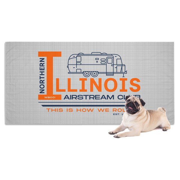 Custom Northern Illinois Airstream Club Logo Dog Towel