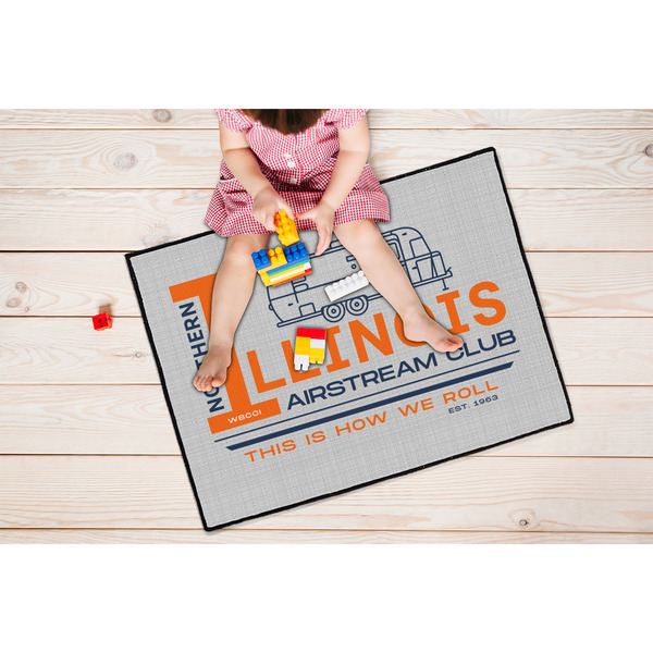 Northern Illinois Airstream Club Logo Door Mat - 24"x18" - Lifestyle