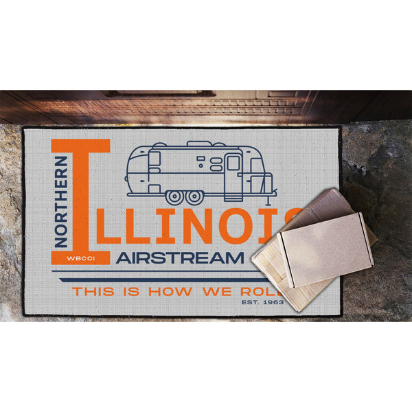 Northern Illinois Airstream Club Logo Door Mat - 60"x36" - Lifestyle