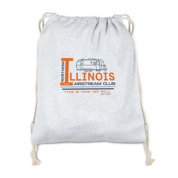 Custom Northern Illinois Airstream Club Logo Drawstring Backpack - Sweatshirt Fleece - Double-Sided