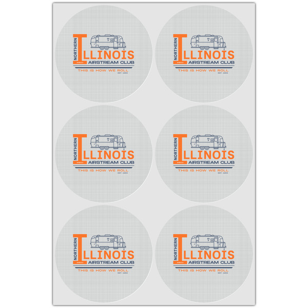 Northern Illinois Airstream Club Logo Drink Topper - Large - Set of 6