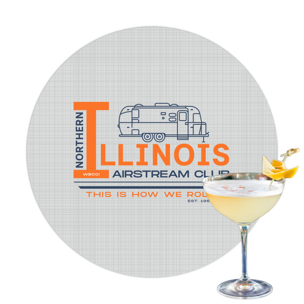 Custom Northern Illinois Airstream Club Logo Printed Drink Topper