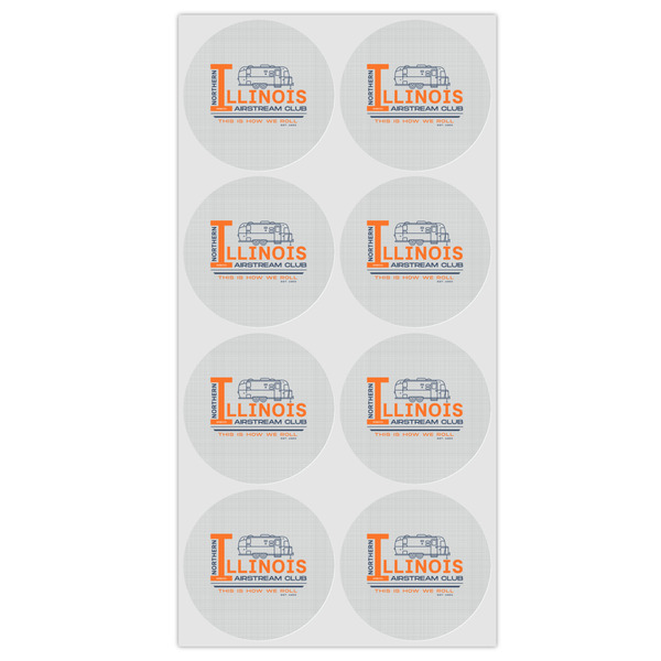 Northern Illinois Airstream Club Logo Drink Topper - Medium - Set of 8