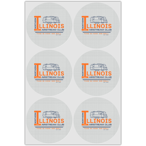 Northern Illinois Airstream Club Logo Drink Topper - XLarge - Set of 6
