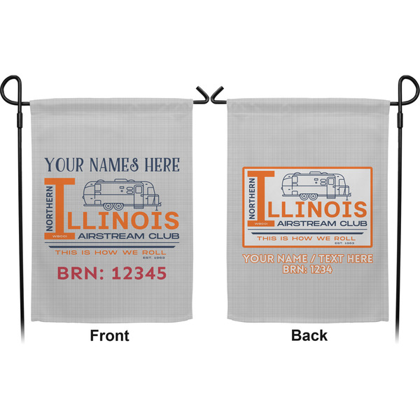 Northern Illinois Airstream Club Logo Garden Flag - Double Sided Front and Back