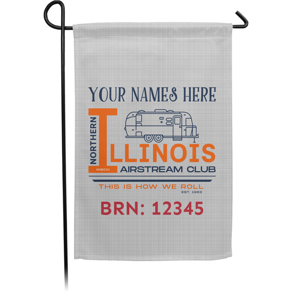 Custom Northern Illinois Airstream Club Logo Garden Flag
