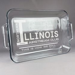 Northern Illinois Airstream Club Logo Glass Baking and Cake Dish