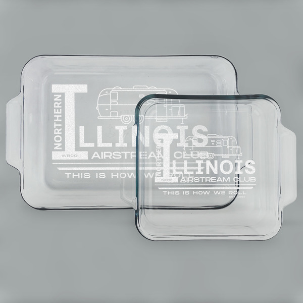 Northern Illinois Airstream Club Logo Glass Baking Dish Set - Main