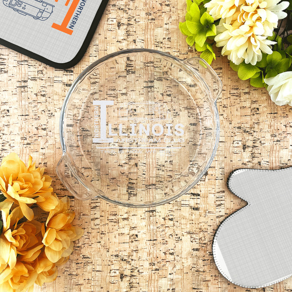 Northern Illinois Airstream Club Logo Glass Pie Dish - LIFESTYLE