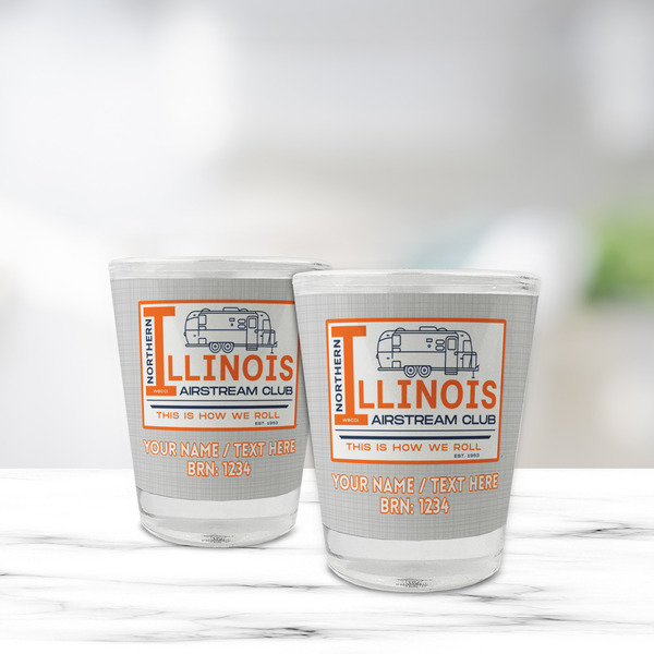 Northern Illinois Airstream Club Logo Glass Shot Glass - Standard - Lifestyle