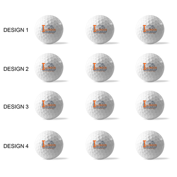 Northern Illinois Airstream Club Logo Golf Balls - Generic - Set of 12 - APPROVAL