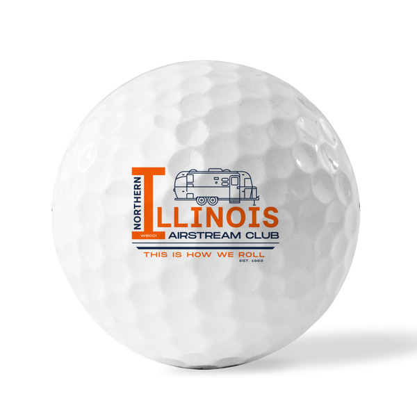 Northern Illinois Airstream Club Logo Golf Balls - Generic - Set of 12 - FRONT