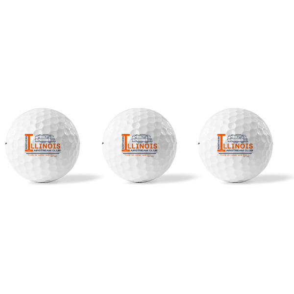 Northern Illinois Airstream Club Logo Golf Balls - Titleist - Set of 3 - APPROVAL