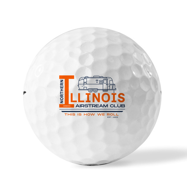 Northern Illinois Airstream Club Logo Golf Balls - Titleist - Set of 3 - FRONT