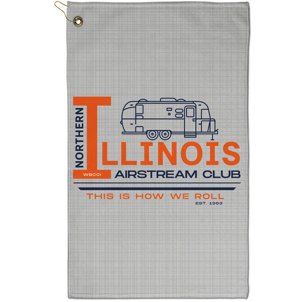 Custom Northern Illinois Airstream Club Logo Golf Towel - Poly-Cotton Blend - Small
