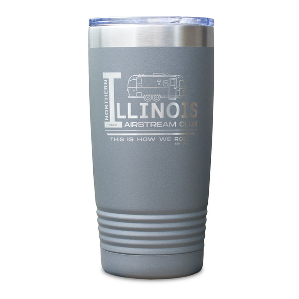 Northern Illinois Airstream Club Logo Gray Polar Camel Tumbler - 20oz - Single Sided - Approval