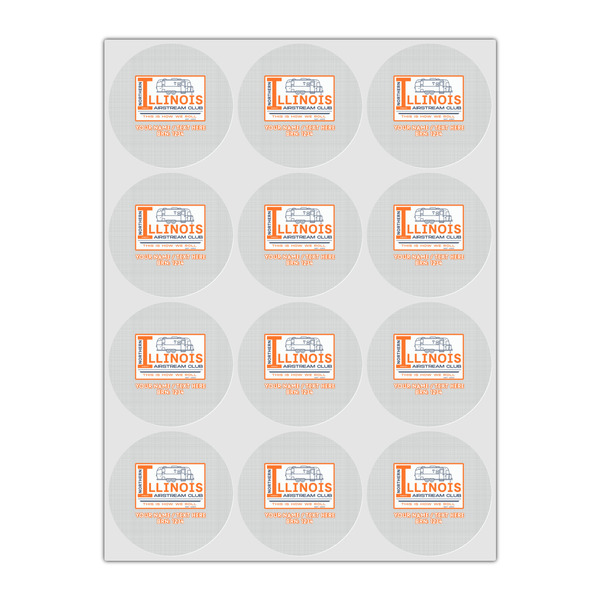 Northern Illinois Airstream Club Logo Icing Circle - Small - Set of 12