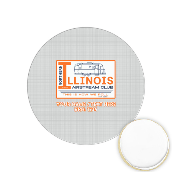 Custom Northern Illinois Airstream Club Logo Printed Cookie Topper - 1.25"