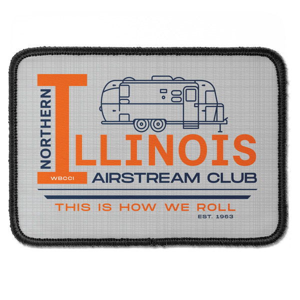 Northern Illinois Airstream Club Logo Iron On Patch - Rectangle - Front