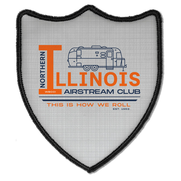 Northern Illinois Airstream Club Logo Iron On Patch - Shield - Style B - Front