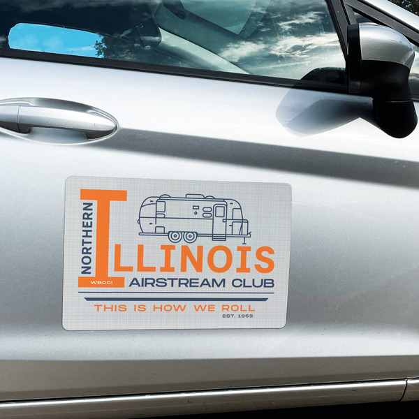 Northern Illinois Airstream Club Logo Large Rectangle Car Magnets- In Context
