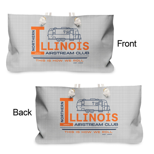 Northern Illinois Airstream Club Logo Large Rope Tote - From & Back View