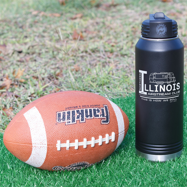 Northern Illinois Airstream Club Logo Laser Engraved Water Bottles - In Context