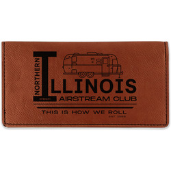 Northern Illinois Airstream Club Logo Leatherette Checkbook Holder