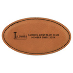 Northern Illinois Airstream Club Logo Leatherette Oval Name Badge with Magnet