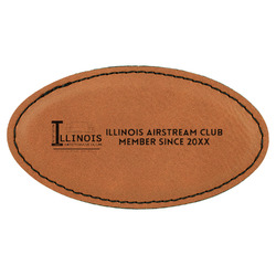 Northern Illinois Airstream Club Logo Leatherette Oval Name Badge with Magnet
